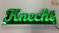 Preview: Ihr LED Wunschname "Knecht" Namensschild Leuchtschild Truckerschild als Konturschnitt
