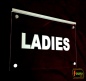 Preview: LED Schild Leuchtreklame "Ladies" Hinweisschild Wegweiser Leuchtschild