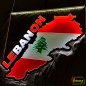 Mobile Preview: LED Leuchtschild Gravur Landkarte Flagge "Lebanon" als Konturschnitt Wandbild Dekoschild Rückwand Schild