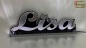 Preview: Ihr LED Wunschname "Lisa" Namensschild Leuchtschild Truckerschild als Konturschnitt