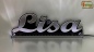 Preview: Ihr LED Wunschname "Lisa" Namensschild Leuchtschild Truckerschild als Konturschnitt