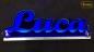 Preview: Ihr LED Wunschname "Luca" Namensschild Leuchtschild Truckerschild als Konturschnitt