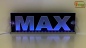 Mobile Preview: LED Namensschild Gravur "MAX" oder Wunschname auf Rechteckplatte - Truckerschild Neonschild Leuchtschild