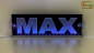 Preview: LED Namensschild Gravur "MAX" oder Wunschname auf Rechteckplatte - Truckerschild Neonschild Leuchtschild