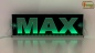 Preview: LED Namensschild Gravur "MAX" oder Wunschname auf Rechteckplatte - Truckerschild Neonschild Leuchtschild