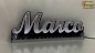 Preview: Ihr LED Wunschname "Marco" Namensschild Leuchtschild Truckerschild