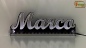 Preview: Ihr LED Wunschname "Marco" Namensschild Leuchtschild Truckerschild