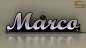 Preview: Ihr LED Wunschname "Marco" Namensschild Leuchtschild Truckerschild