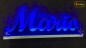 Preview: Ihr LED Wunschname "Mario" Namensschild Leuchtschild Truckerschild als Konturschnitt