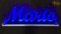 Preview: Ihr LED Wunschname "Mario" Namensschild Leuchtschild Truckerschild als Konturschnitt