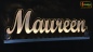 Preview: Ihr LED Wunschname "Maureen" Namensschild Leuchtschild Truckerschild als Konturschnitt