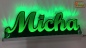 Preview: Ihr LED Wunschname "Micha" Namensschild Leuchtschild Truckerschild