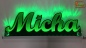 Preview: Ihr LED Wunschname "Micha" Namensschild Leuchtschild Truckerschild