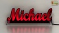 Preview: Ihr LED Wunschname "Michael" Namensschild Leuchtschild Truckerschild