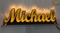 Preview: Ihr LED Wunschname "Michael" Namensschild Leuchtschild Truckerschild
