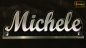 Mobile Preview: Ihr LED Wunschname "Michele" Namensschild Leuchtschild Truckerschild als Konturschnitt