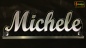 Preview: Ihr LED Wunschname "Michele" Namensschild Leuchtschild Truckerschild als Konturschnitt