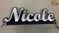 Preview: Ihr LED Wunschname "Nicole" Namensschild Leuchtschild Truckerschild