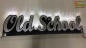 Preview: Ihr LED Wunschname "Old School" Namensschild Leuchtschild Truckerschild als Konturschnitt