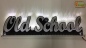 Preview: Ihr LED Wunschname "Old School" Namensschild Leuchtschild Truckerschild als Konturschnitt