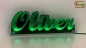 Preview: Ihr LED Wunschname "Oliver" Namensschild Leuchtschild Truckerschild als Konturschnitt