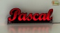 Preview: Ihr LED Wunschname "Pascal" Namensschild Leuchtschild Truckerschild