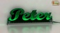 Preview: Ihr LED Wunschname "Peter" Namensschild Leuchtschild Truckerschild