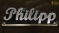 Preview: Ihr LED Wunschname "Philipp" Namensschild Leuchtschild Truckerschild als Konturschnitt