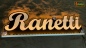 Preview: Ihr LED Wunschname "Ranetti" Namensschild Leuchtschild Truckerschild als Konturschnitt