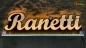 Preview: Ihr LED Wunschname "Ranetti" Namensschild Leuchtschild Truckerschild als Konturschnitt