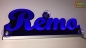 Preview: Ihr LED Wunschname "Remo" Namensschild Leuchtschild Truckerschild als Konturschnitt