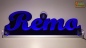 Preview: Ihr LED Wunschname "Remo" Namensschild Leuchtschild Truckerschild als Konturschnitt