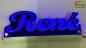 Preview: Ihr LED Wunschname "René" Namensschild Leuchtschild Truckerschild