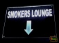 Preview: LED Hinweisschild "SMOKER LOUNGE" | Acrylglas Leuchtschild