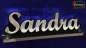 Mobile Preview: Ihr LED Wunschname "Sandra" Namensschild Leuchtschild Truckerschild