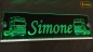 Preview: LED Namensschild Detailzeichnung Zugmaschine Gravur "Simone" oder Wunschname auf Rechteckplatte - Truckerschild Neonschild Leuchtschild
