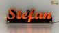 Preview: Ihr LED Wunschname "Stefan" Namensschild Leuchtschild Truckerschild