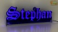 Mobile Preview: LED Namensschild Gravur "Stephan" oder Wunschname in Frakturschrift Altdeutsch als Konturschnitt - Truckerschild Neonschild Leuchtschild