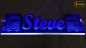 Preview: LED Namensschild Detailzeichnung Zugmaschine Gravur "Steve" oder Wunschname als Konturschnitt - Truckerschild Neonschild Leuchtschild