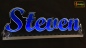 Mobile Preview: Ihr LED Wunschname "Steven" Namensschild Leuchtschild Truckerschild als Konturschnitt