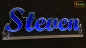 Preview: Ihr LED Wunschname "Steven" Namensschild Leuchtschild Truckerschild als Konturschnitt