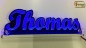 Preview: Ihr LED Wunschname "Thomas" Namensschild Leuchtschild Truckerschild