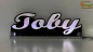 Preview: Ihr LED Wunschname "Toby" Namensschild Leuchtschild Truckerschild als Konturschnitt