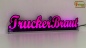 Preview: Ihr LED Wunschname "Trucker-Braut" Namensschild Leuchtschild Truckerschild als Konturschnitt