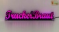 Preview: Ihr LED Wunschname "Trucker-Braut" Namensschild Leuchtschild Truckerschild als Konturschnitt