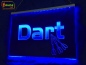 Preview: LED Werbeschild Angebotsschild Gravur "Dart" Ladenschild Lichtwerbung Leuchtreklame Leuchtschild