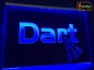 Preview: LED Werbeschild Angebotsschild Gravur "Dart" Ladenschild Lichtwerbung Leuchtreklame Leuchtschild