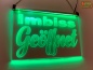 Preview: LED Hinweisschild "Imbiss Geöffnet" | Acrylglas Leuchtschild