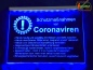 Preview: LED Leuchtschild Gesundheitswesen Medizin Sanität Gravur "Schutzmaßnahmen vor Coronaviren" Infektion Hygiene Hinweisschild Signalschild Warnschild Warnzeichen