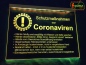Preview: LED Leuchtschild Gesundheitswesen Medizin Sanität Gravur "Schutzmaßnahmen vor Coronaviren" Infektion Hygiene Hinweisschild Signalschild Warnschild Warnzeichen